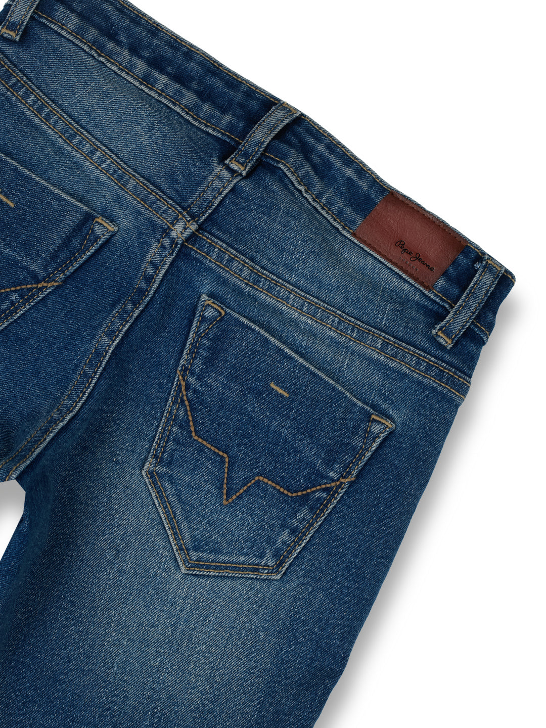 Boys Blue Medium Tint Stretch Slim Fit Denim Shorts