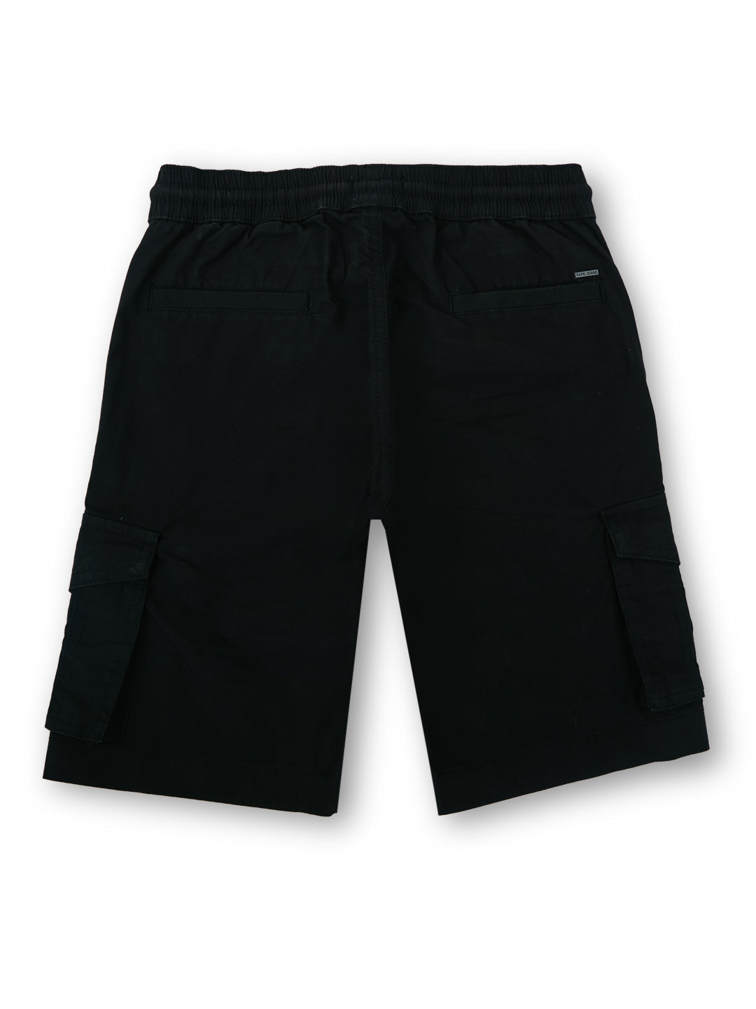Boys Black Solid Regular Fit Shorts
