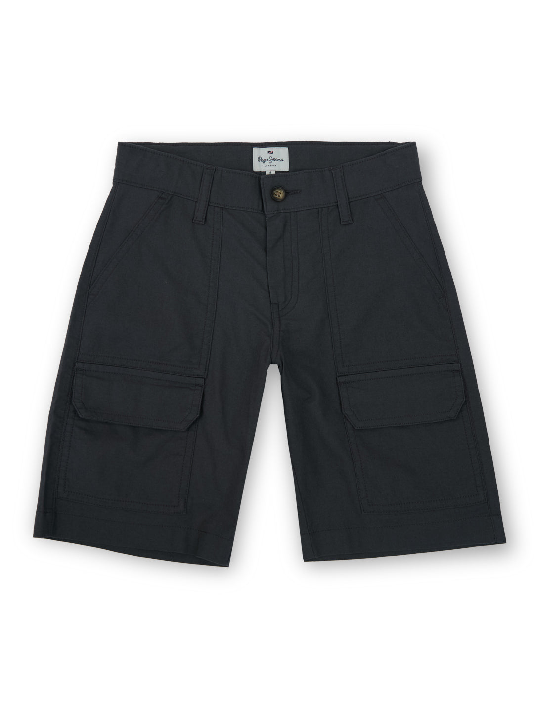 Boys Grey Solid Regular Fit Shorts