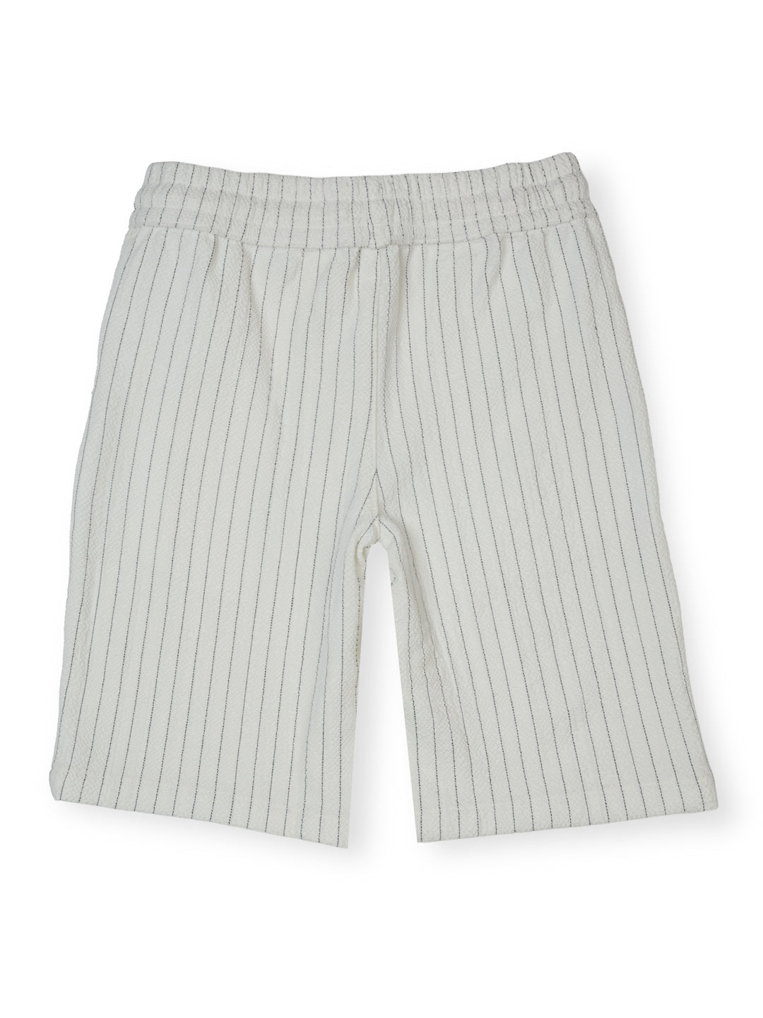 Boys White Solid Regular Fit Shorts