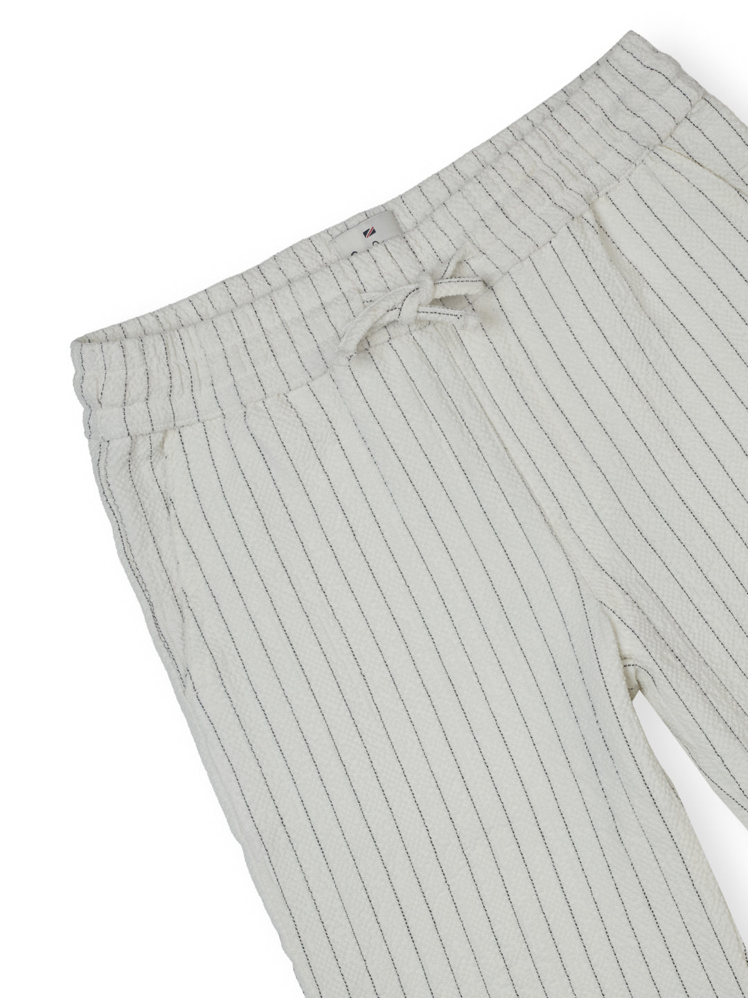 Boys White Solid Regular Fit Shorts
