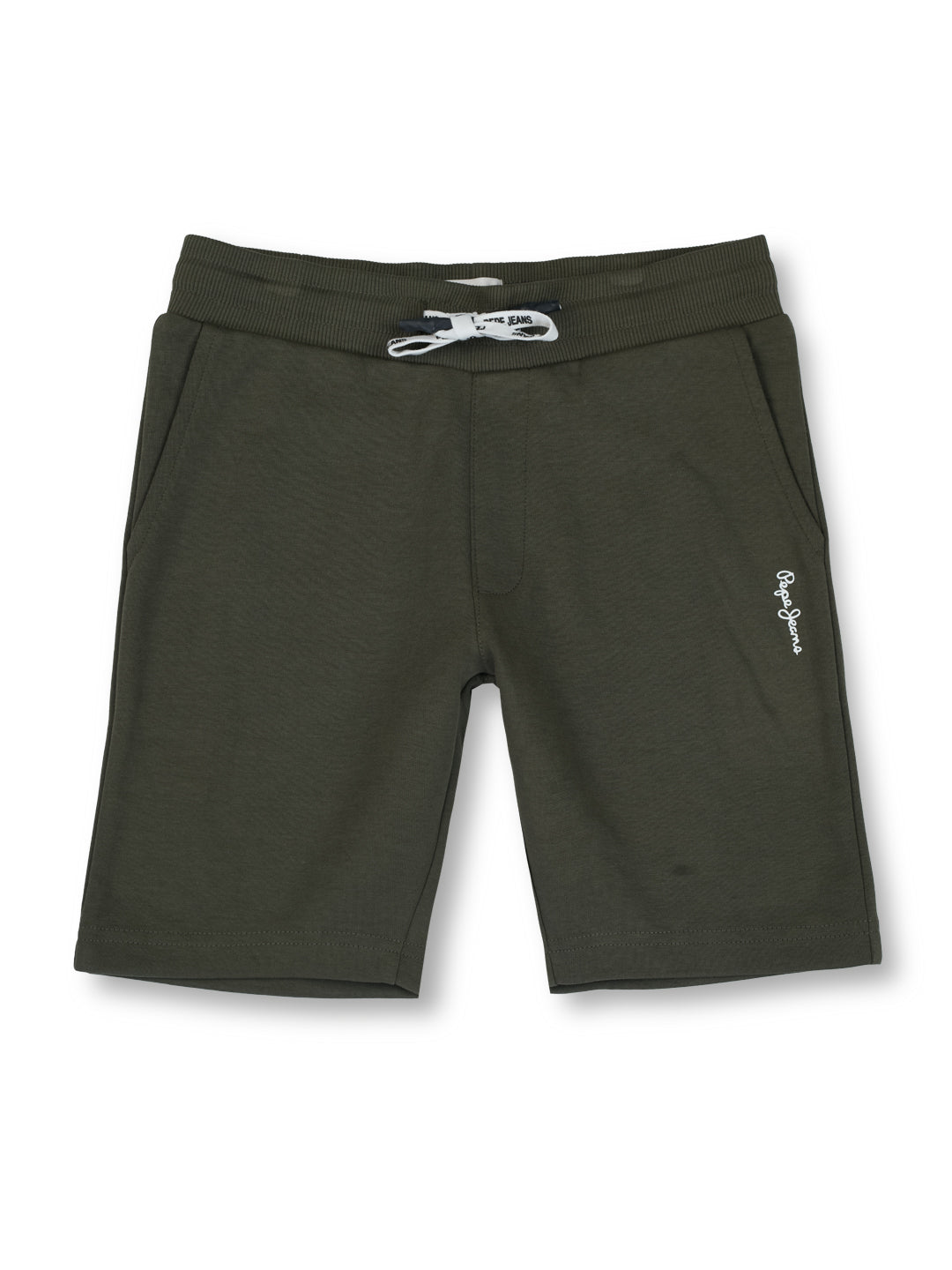 Boys Olive Graphic Print Regular Fit Shorts