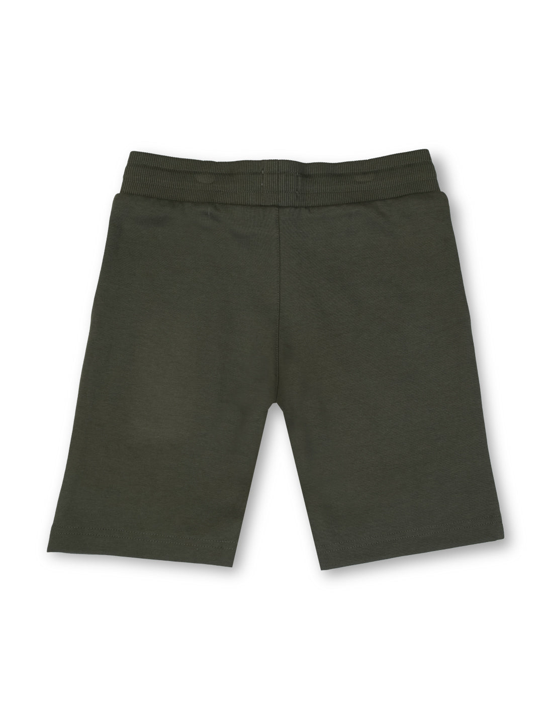 Boys Olive Graphic Print Regular Fit Shorts
