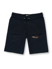 Boys Navy Graphic Print Regular Fit Shorts