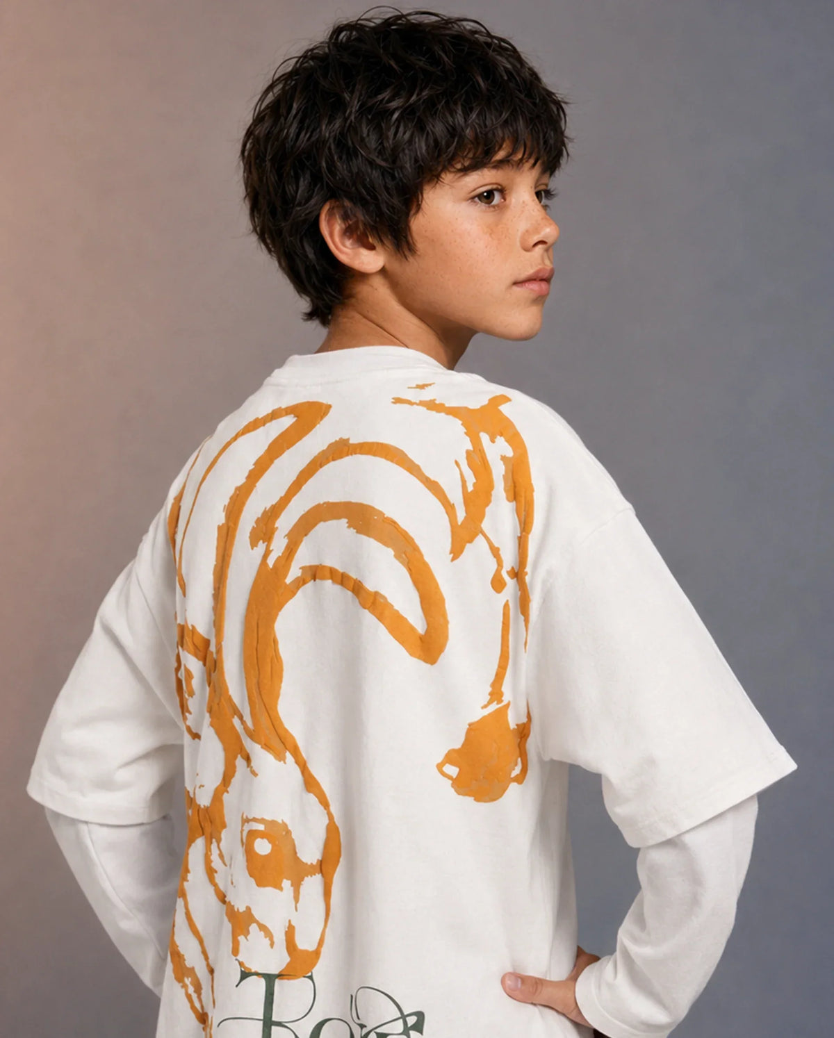 Rare Ones Boys Pete26 Cotton Blend T-Shirt - White