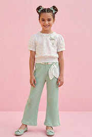 Girls Mint Leaf Printed Co-ord Set