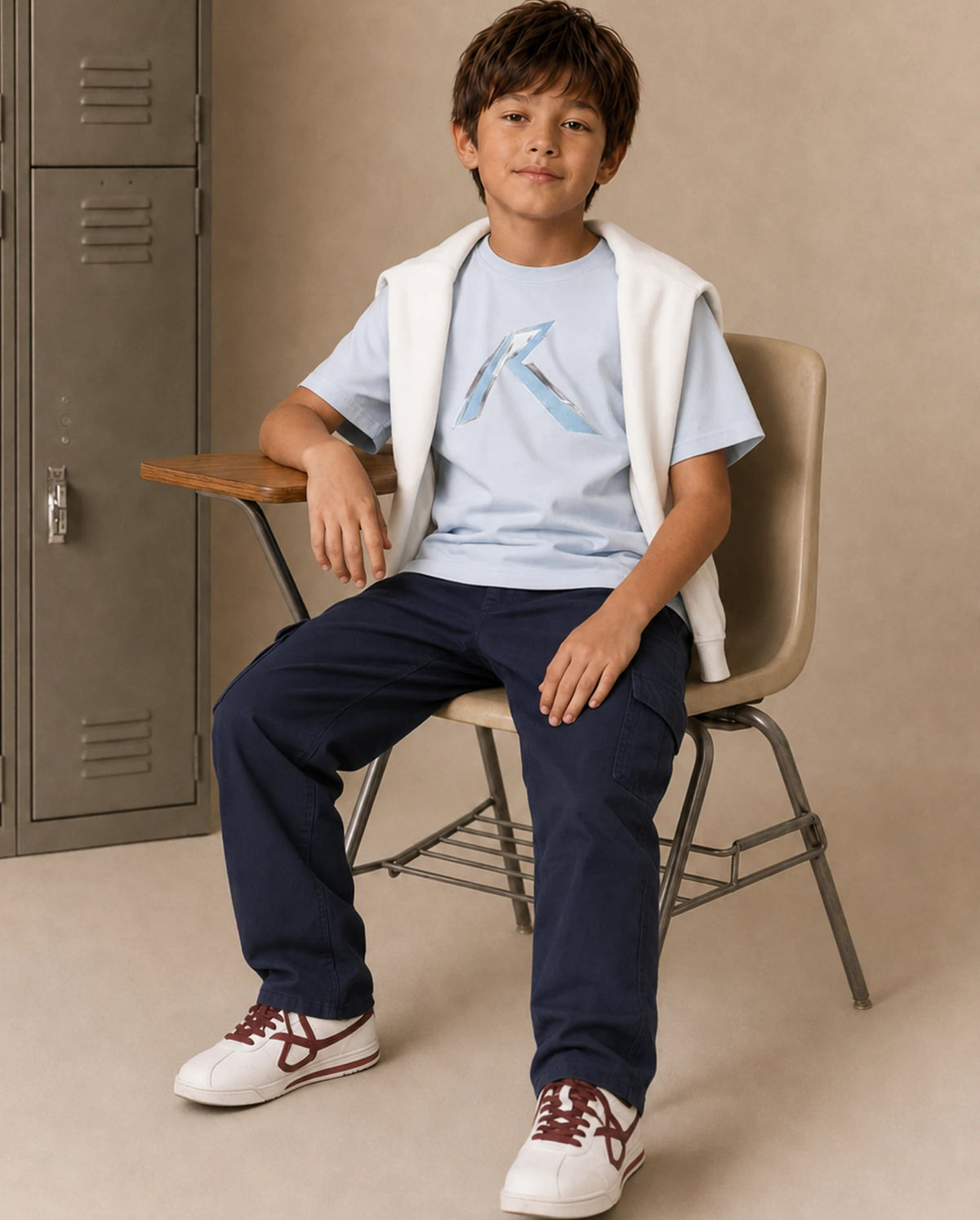 Rare Ones Boys Presso Cargo Fit Cotton Trouser - Dark Navy