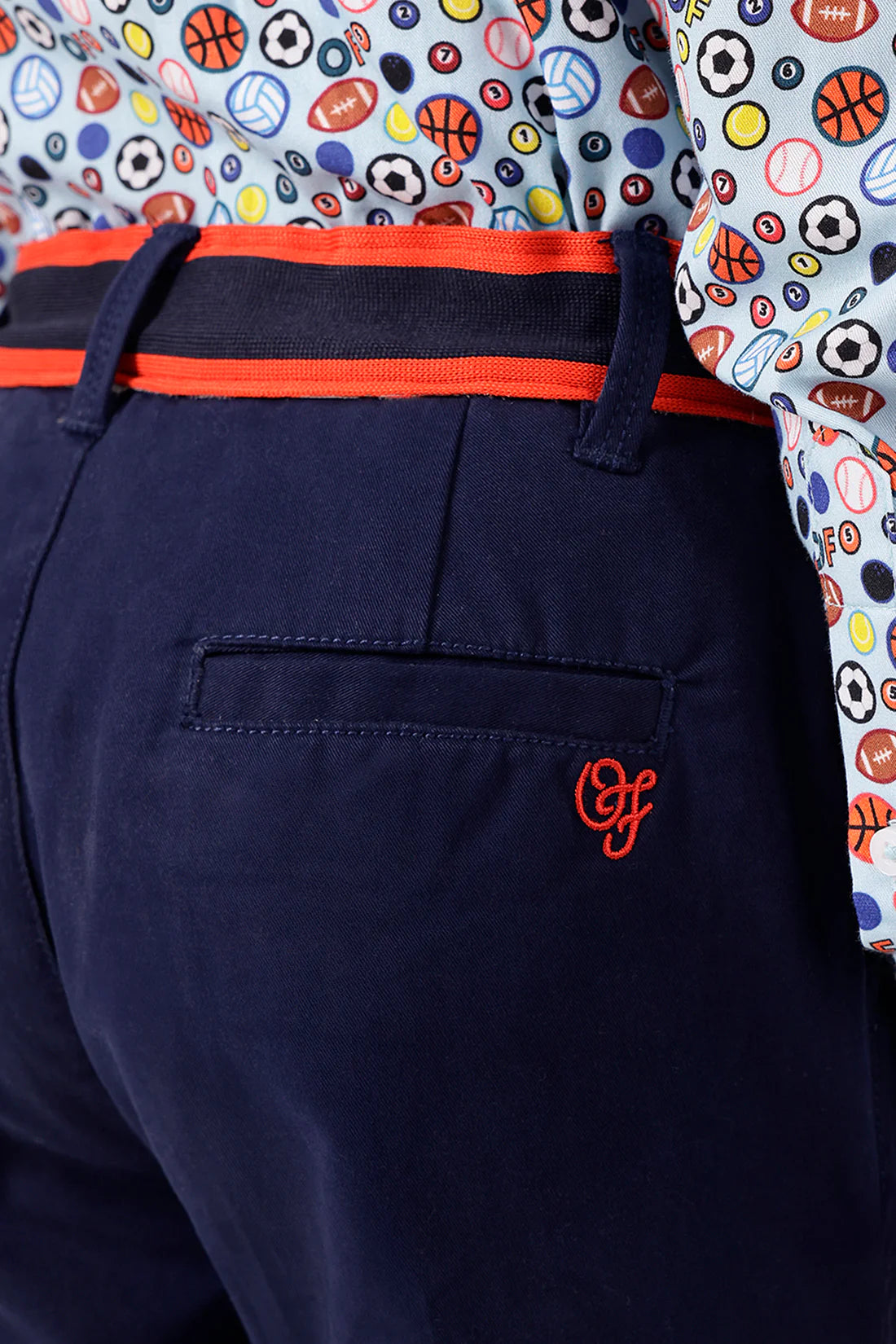Boys Navy Blue Twill Lycra Trousers