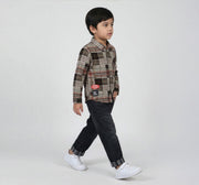 Checks Shirt with Embroidered Badges Multi
