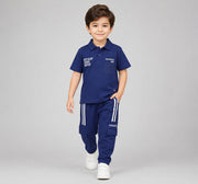 Polo Neck T- Shirt W/ Embroidery Blue