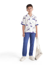 Boys Blue Regular-Fit Cotton Casual Trousers