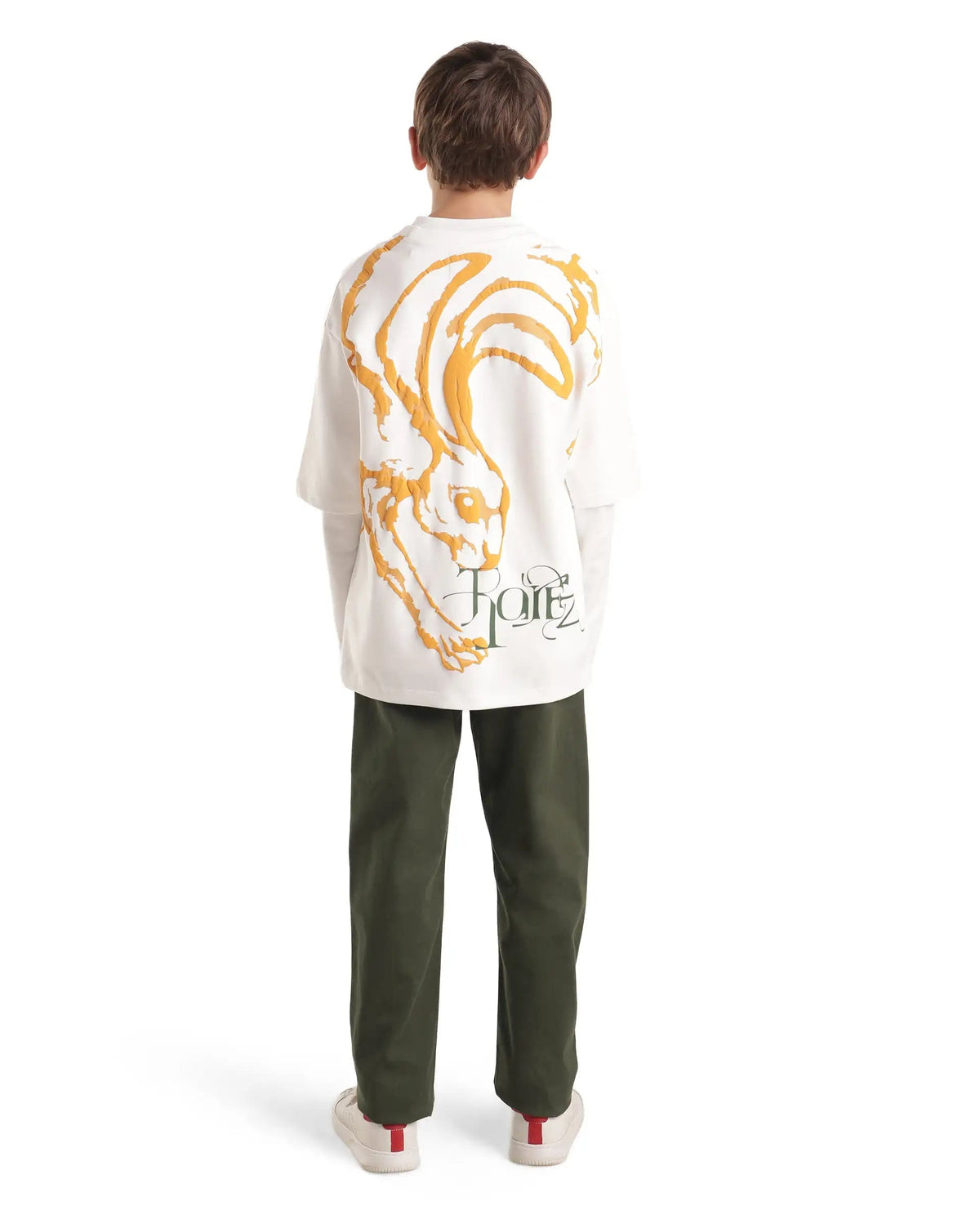 Rare Ones Boys Spoke Slim Fit Cotton Blend Trouser - Olive
