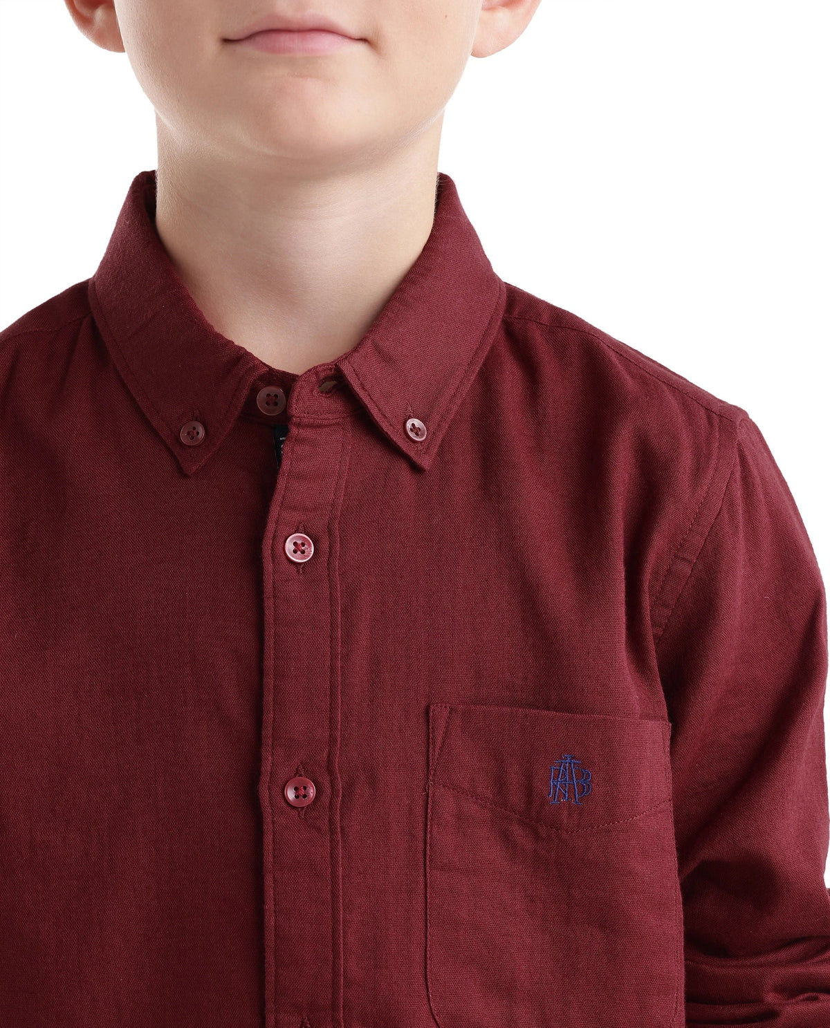 Rare Ones Boys Layerr Regular Fit Cotton Shirt - Red