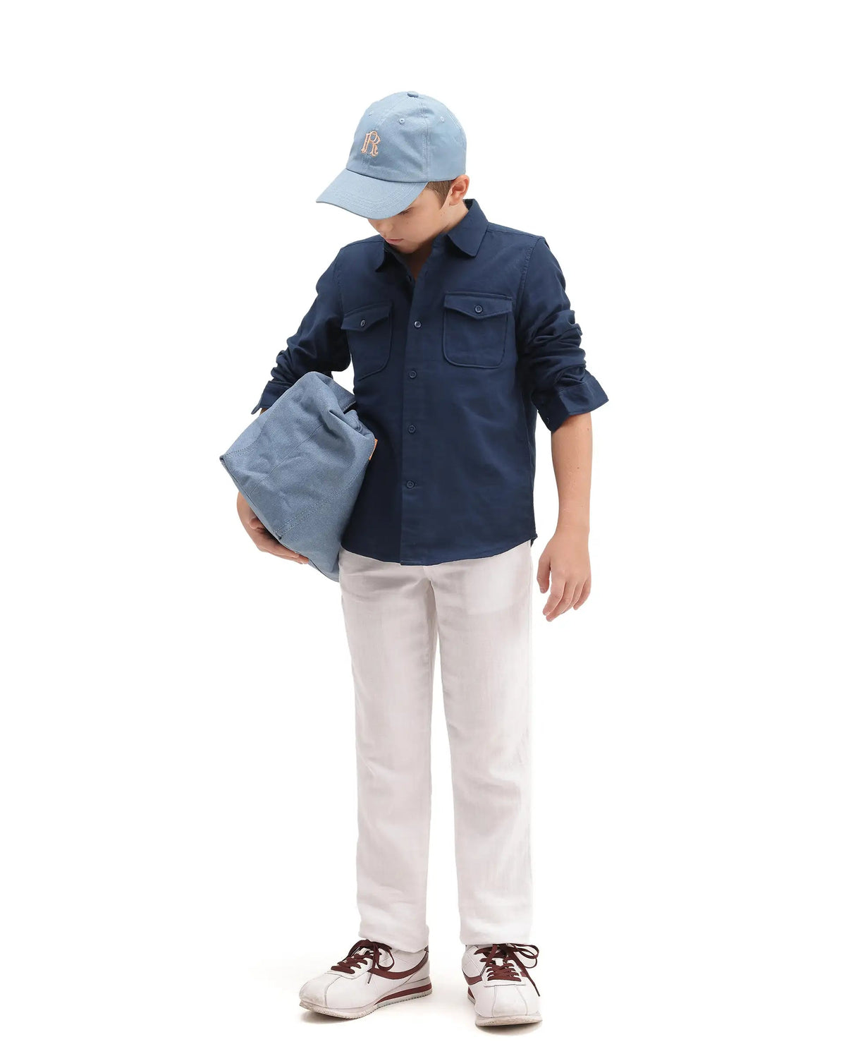 Rare Ones Boys Presso T Regular Fit Cotton Shirt - Dark Navy