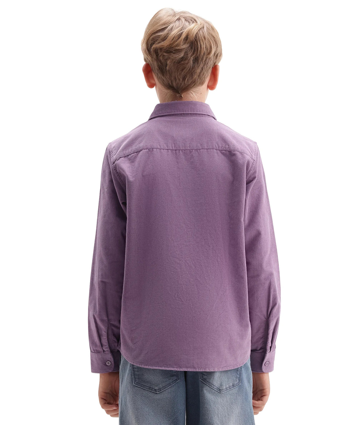 Rare Ones Boys Ceon Regular Fit Cotton Shirt - Light Purple