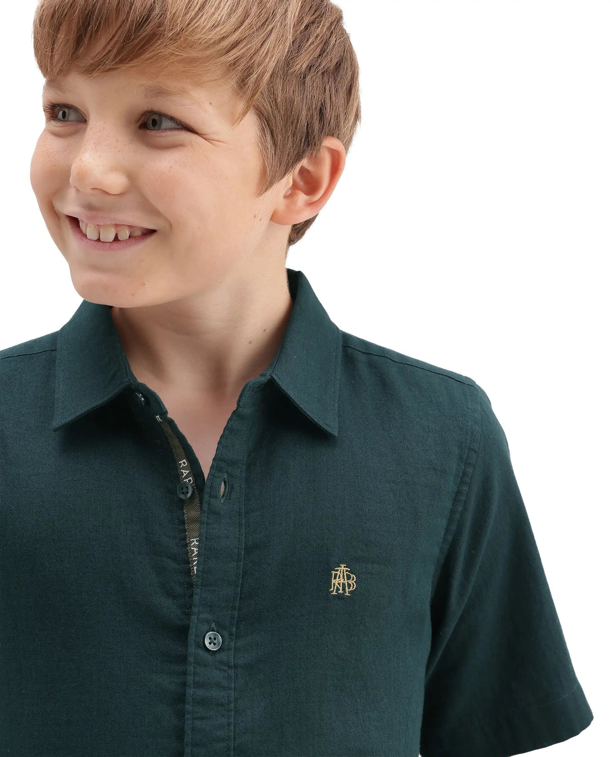 Rare Ones Boys Layerr Regular Fit Cotton Shirt - Teal