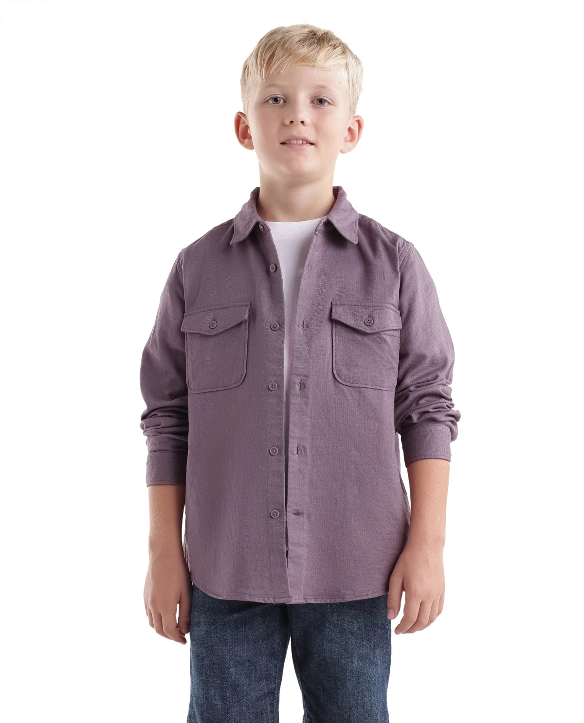 Rare Ones Boys Presso T Cotton Shirt - Dusky Pink