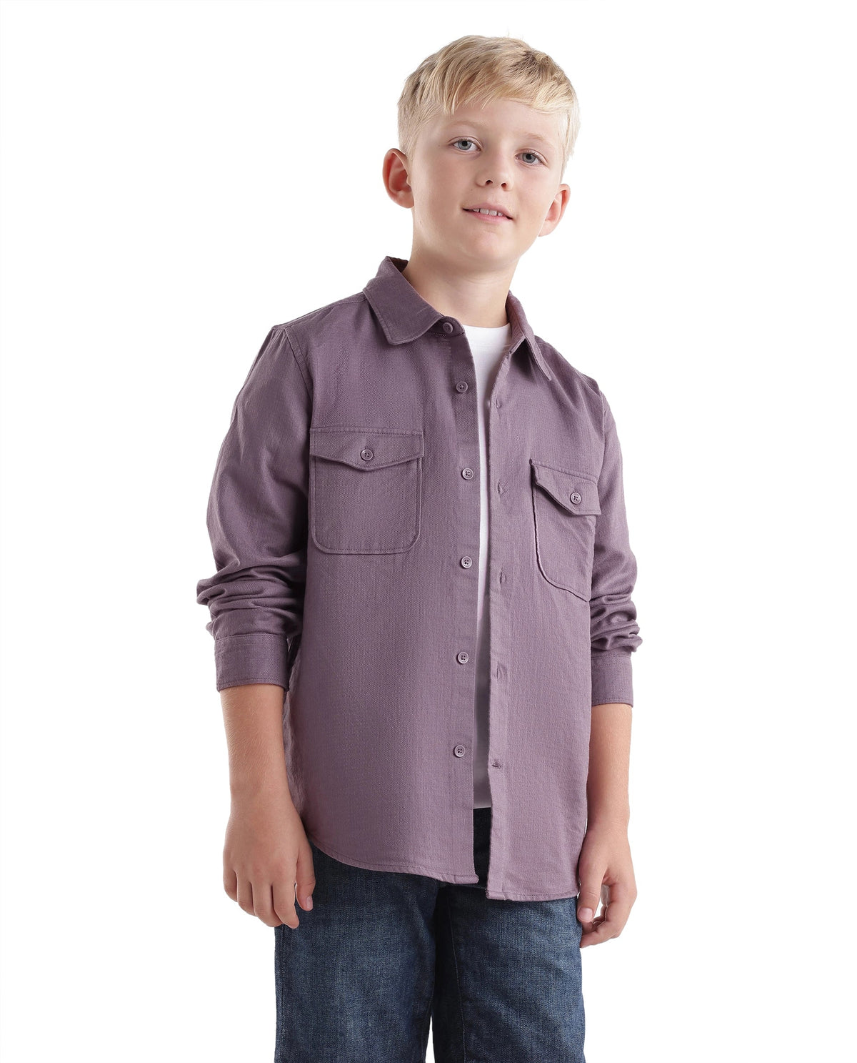 Rare Ones Boys Presso T Cotton Shirt - Dusky Pink