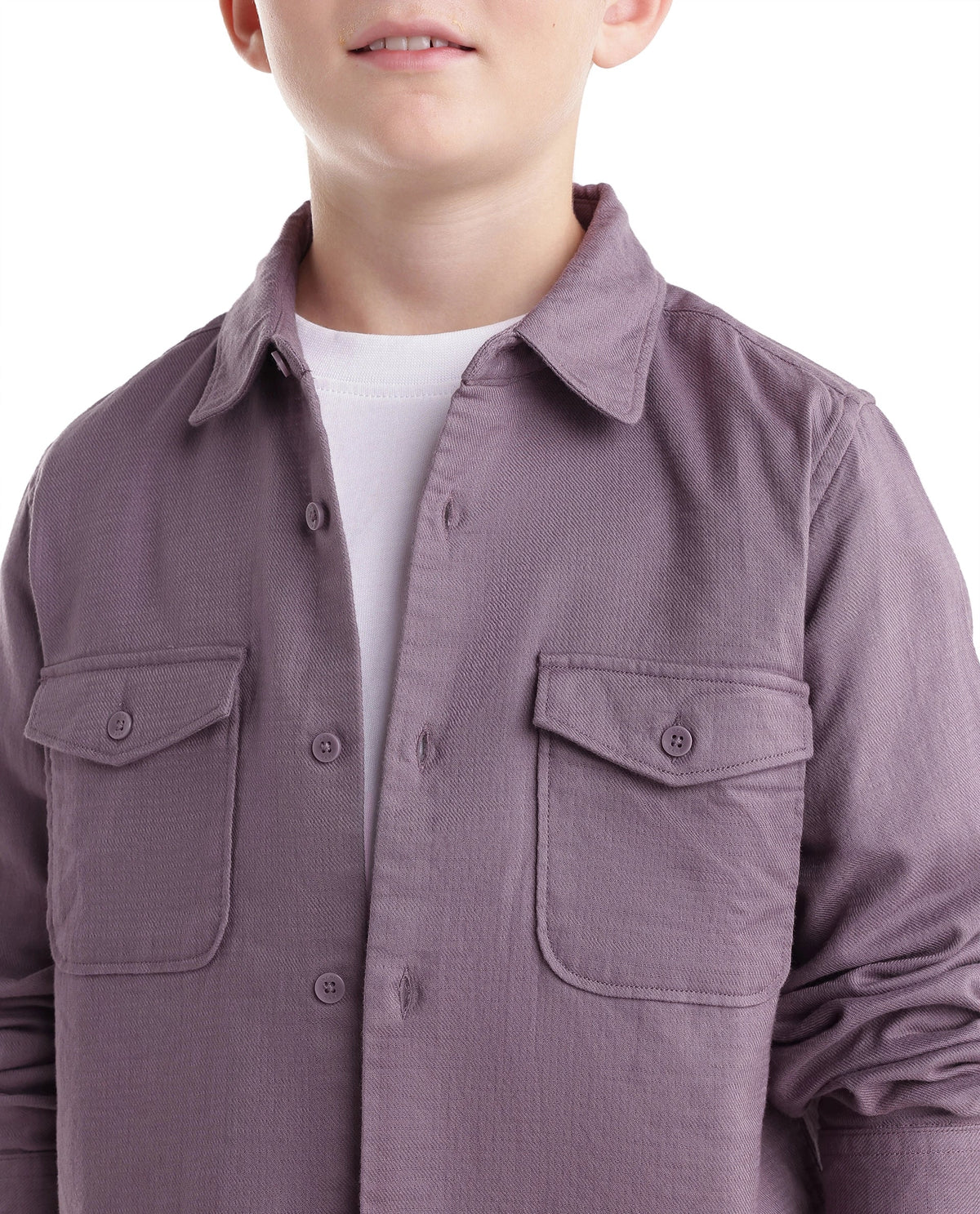Rare Ones Boys Presso T Cotton Shirt - Dusky Pink
