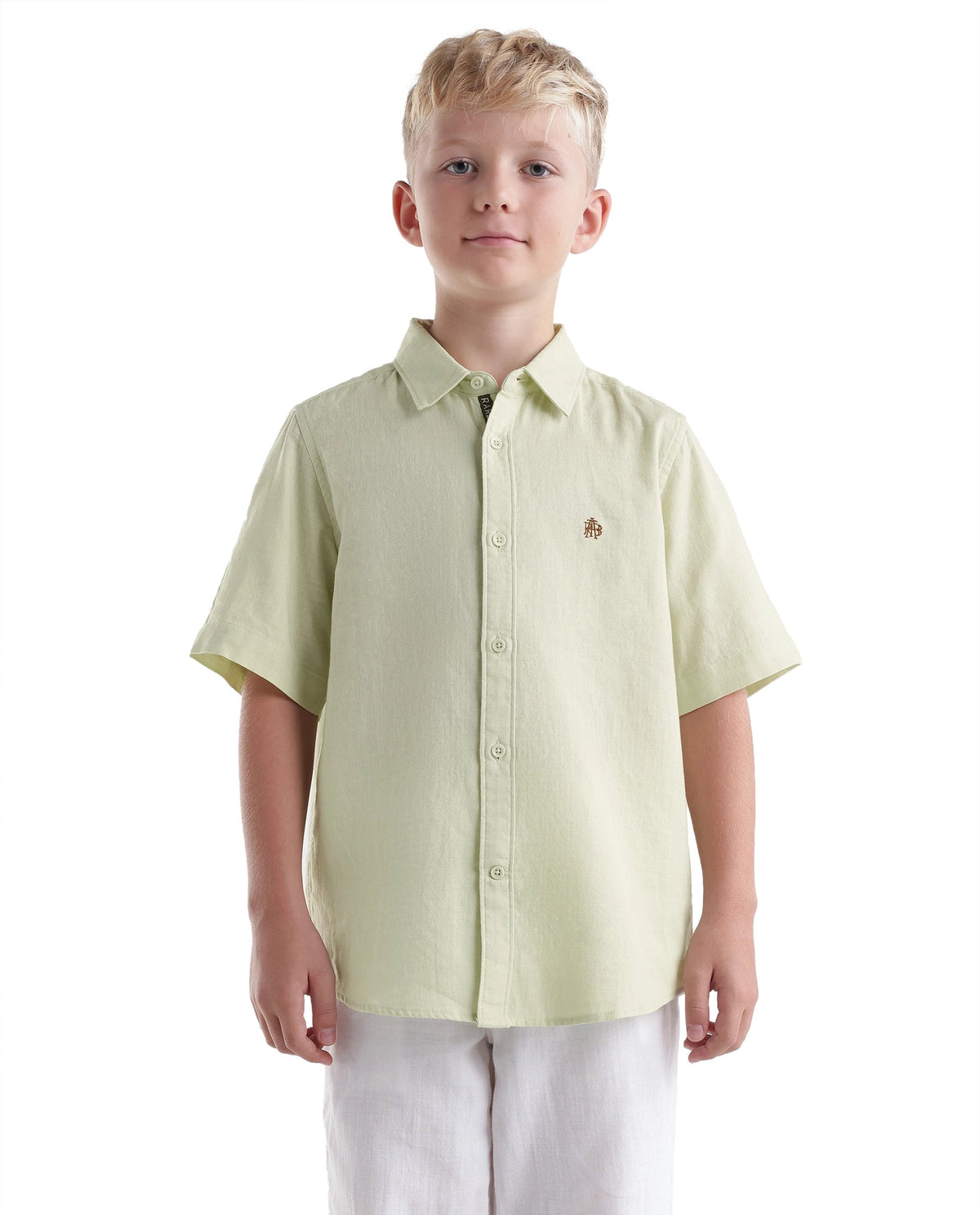 Rare Ones Boys Layerr Cotton Shirt - Fluorescent Green