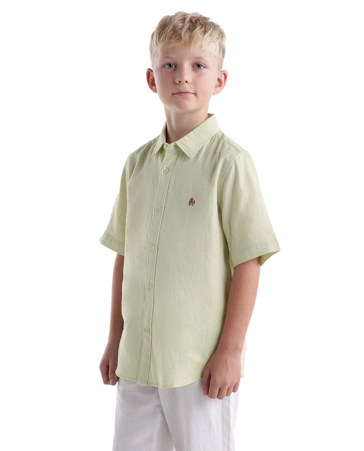 Rare Ones Boys Layerr Cotton Shirt - Fluorescent Green