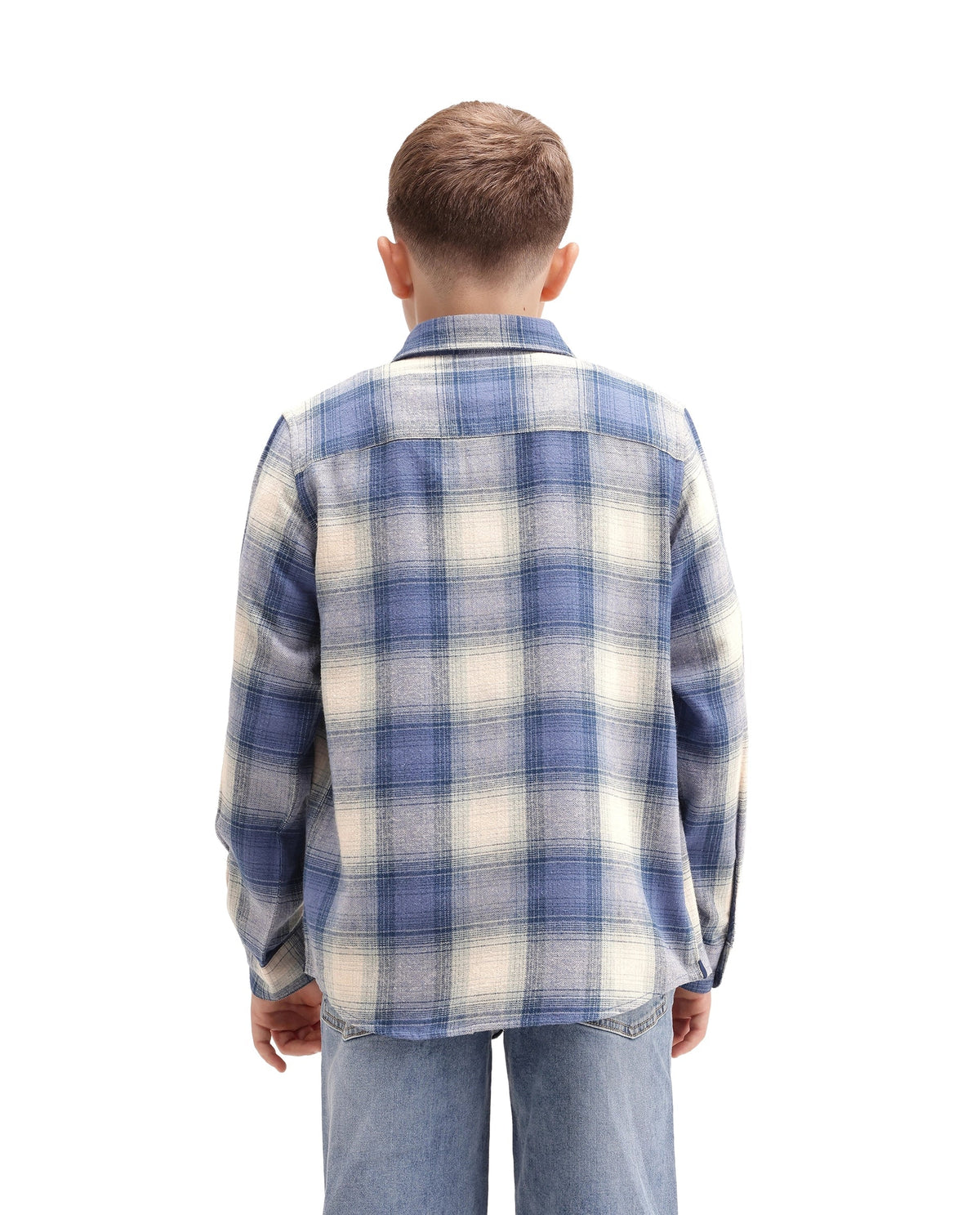 Rare Ones Boys Berry Regular Fit Cotton Shirt - Blue