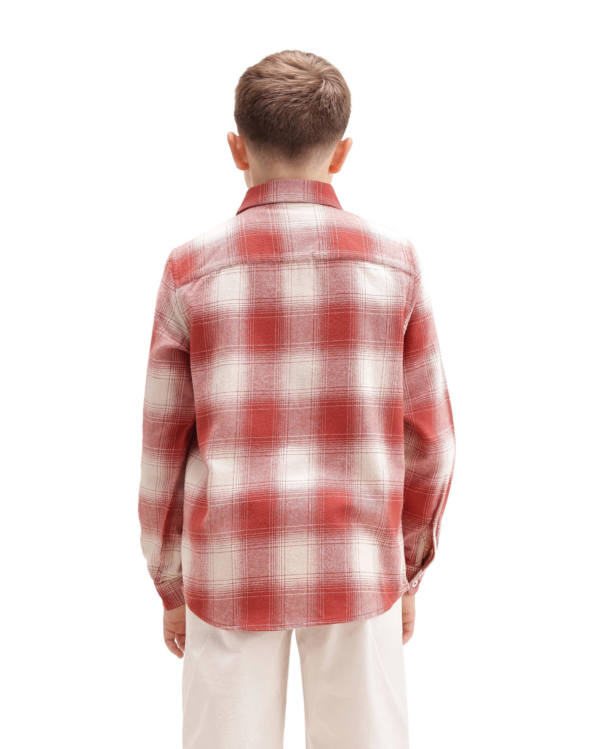 Rare Ones Boys Berry Regular Fit Cotton Shirt - Rust