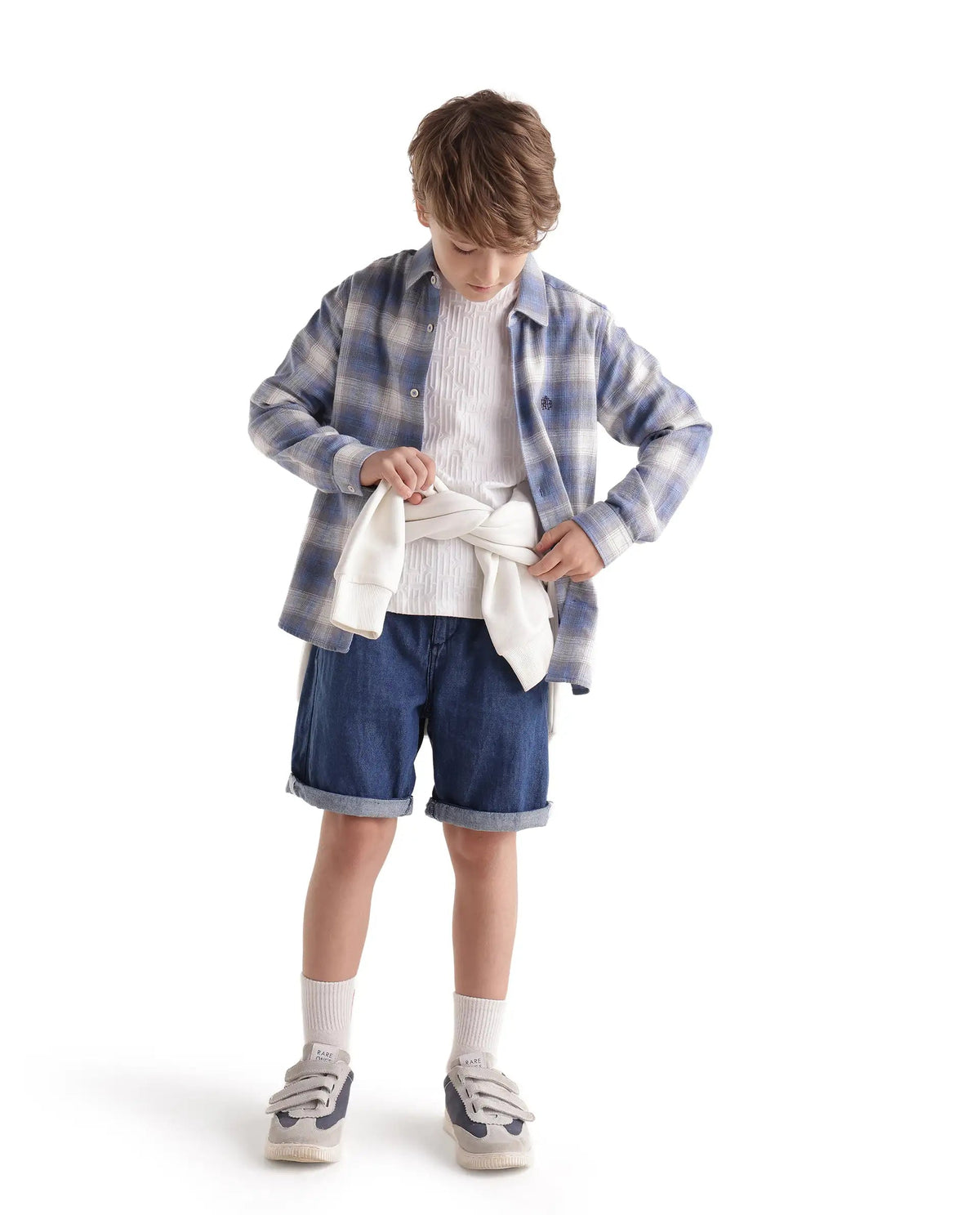 Boys Purple Regular-Fit Full-Sleeve Checked Cotton Casual Shirt