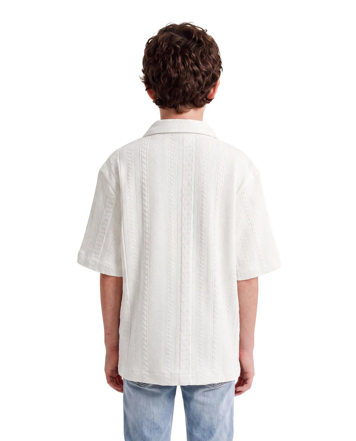 Rare Ones Boys Lyra Regular Fit Cotton Shirt - White