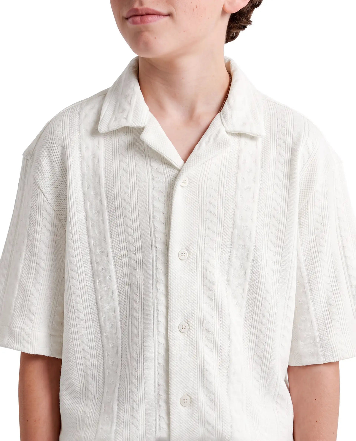 Rare Ones Boys Lyra Regular Fit Cotton Shirt - White