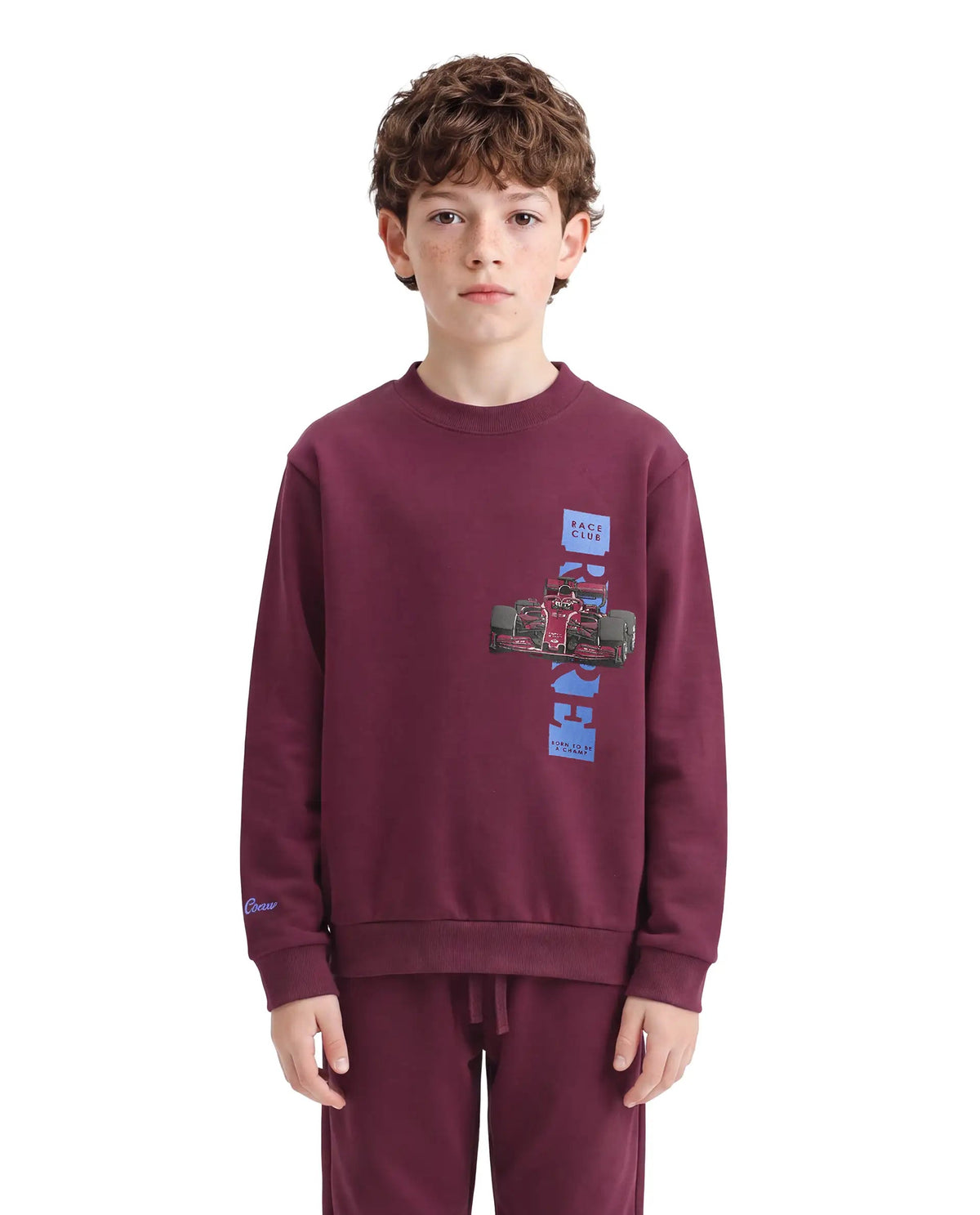 Rare Ones Boys Sohi Cotton Blend Sweatshirt - Maroon