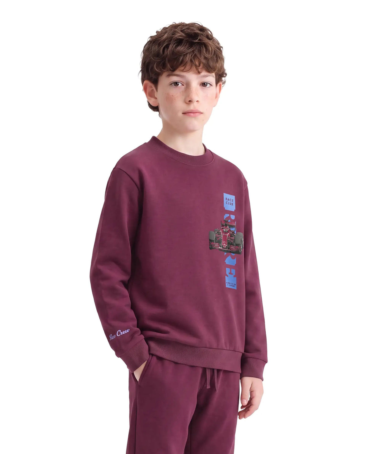 Rare Ones Boys Sohi Cotton Blend Sweatshirt - Maroon
