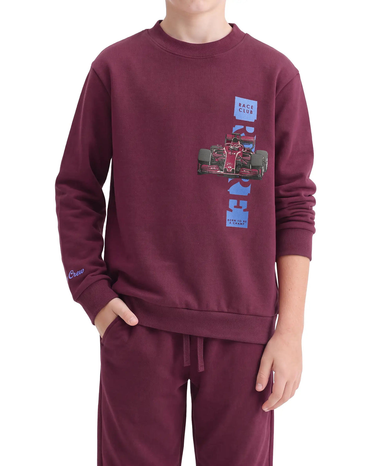 Rare Ones Boys Sohi Cotton Blend Sweatshirt - Maroon