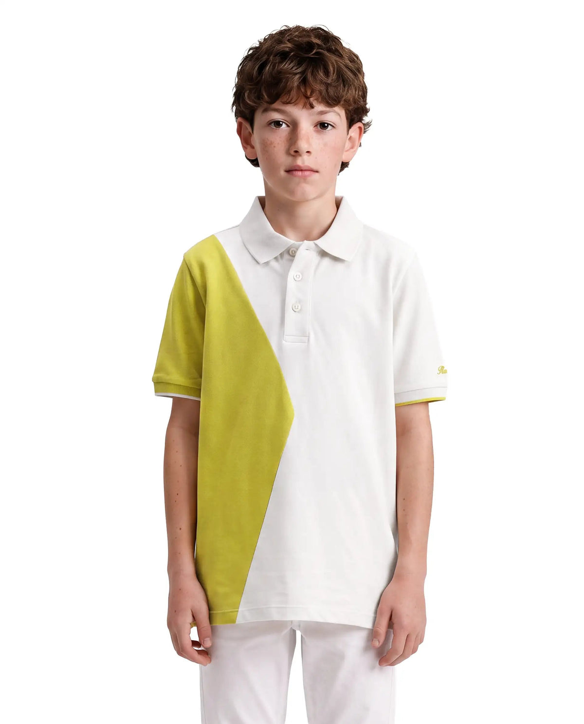 Rare Ones Boys Abel Regular Fit Cotton Blend Polo - White