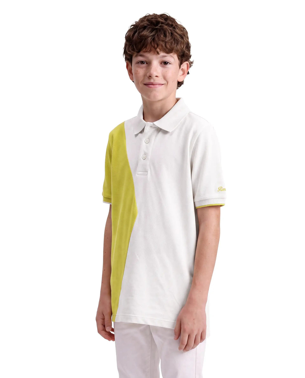 Rare Ones Boys Abel Regular Fit Cotton Blend Polo - White