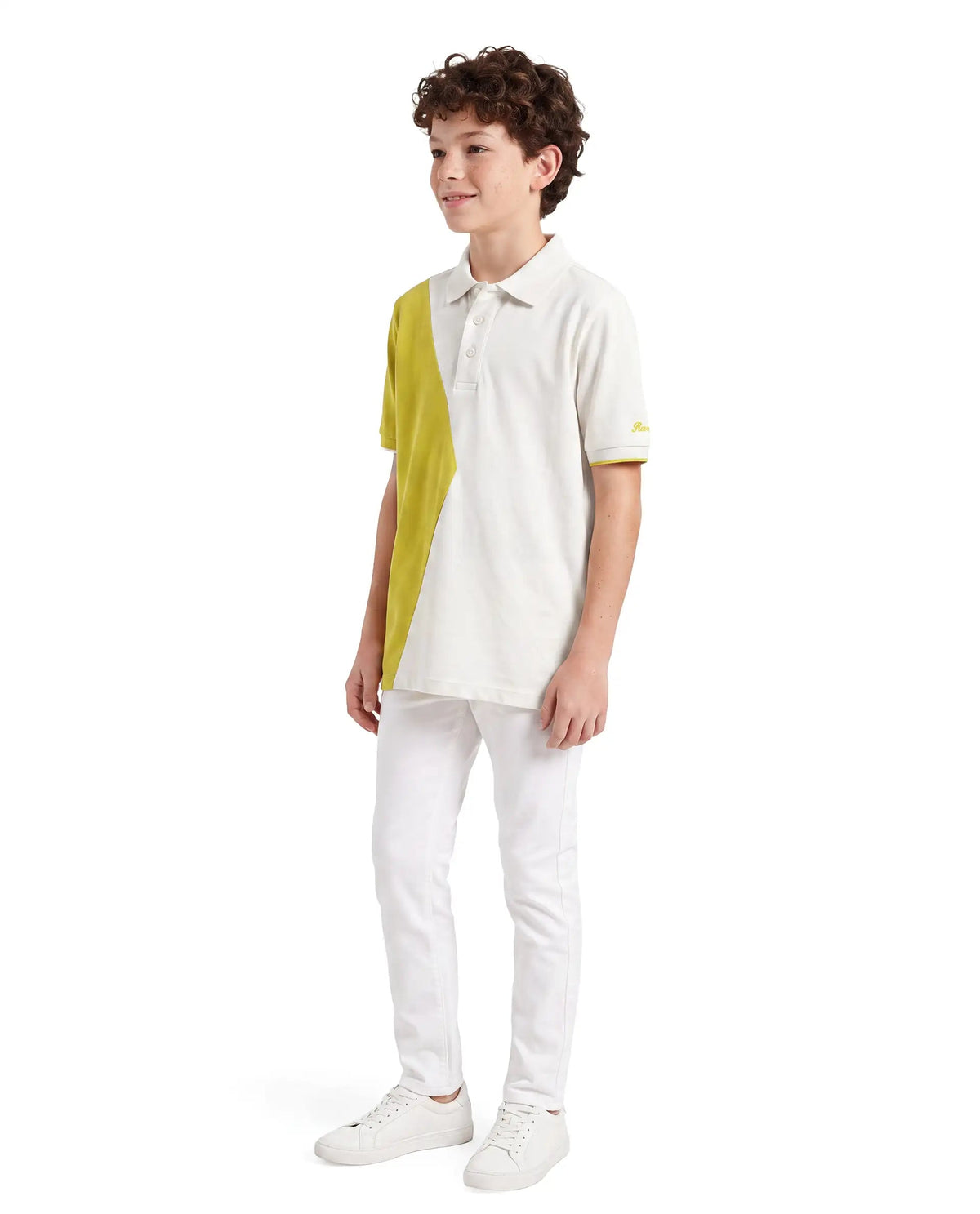 Rare Ones Boys Abel Regular Fit Cotton Blend Polo - White