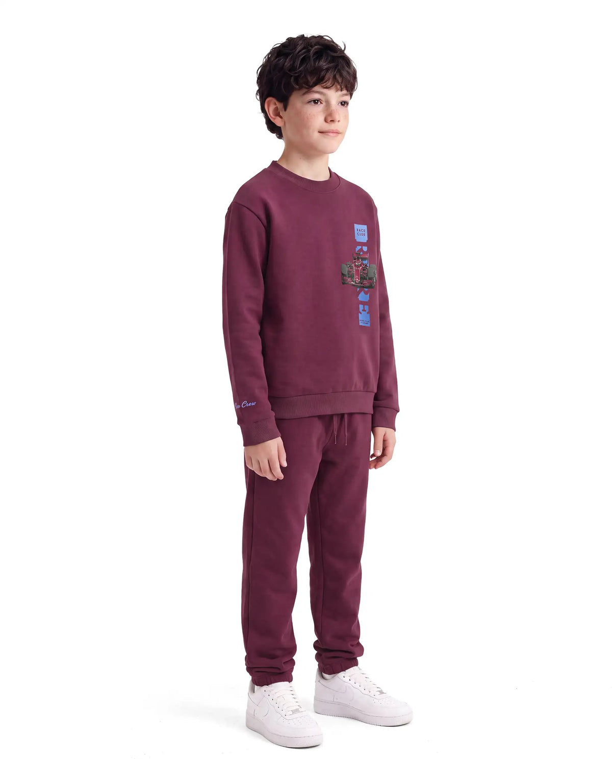 Rare Ones Boys Sohi Cotton Blend Track Pants - Maroon