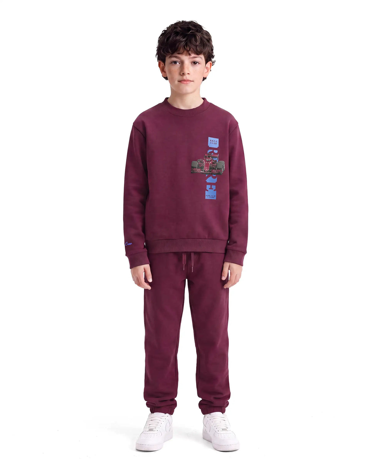 Rare Ones Boys Sohi Cotton Blend Track Pants - Maroon