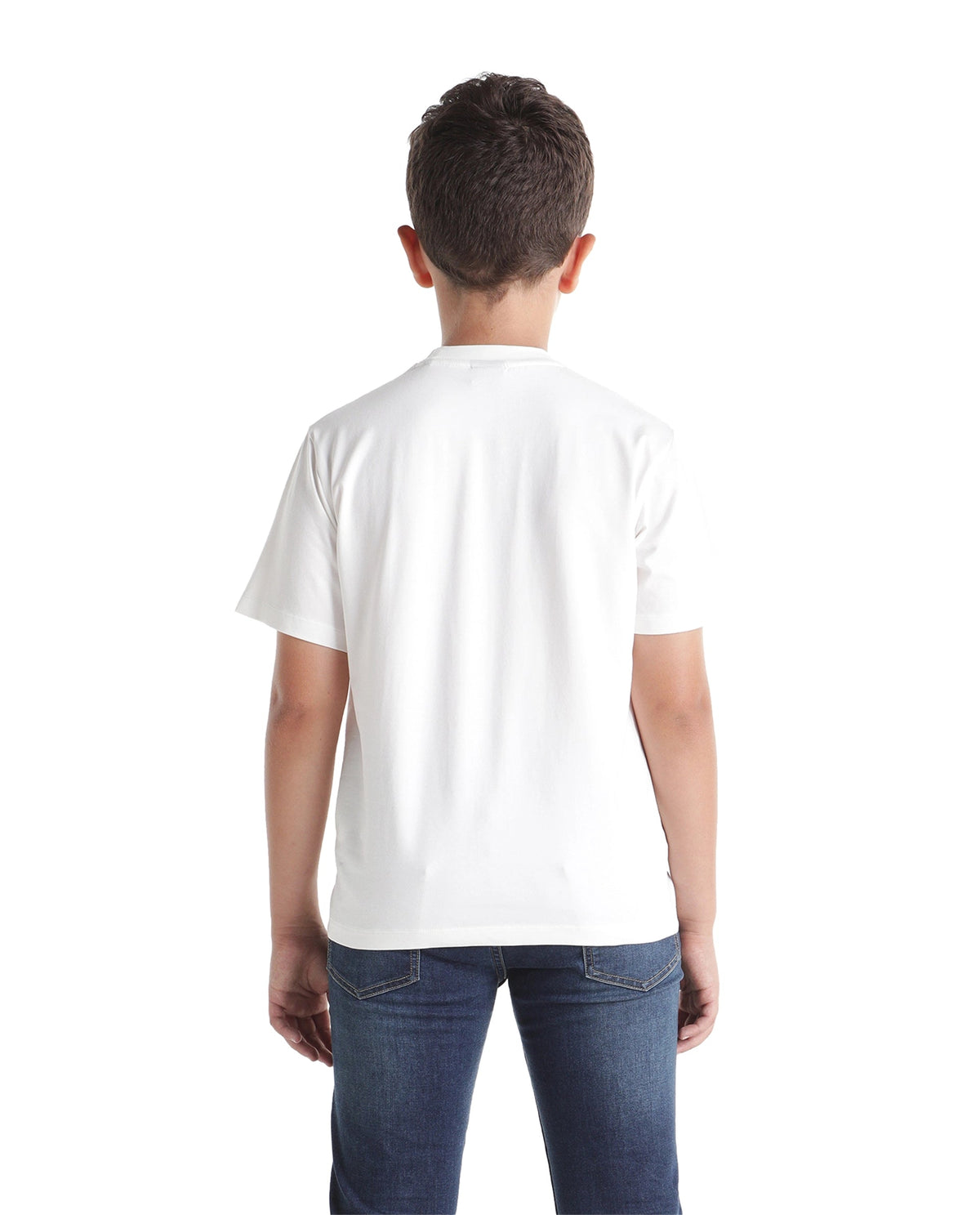 Rare Ones Boys Kimk Cotton Blend T-Shirt - Off White