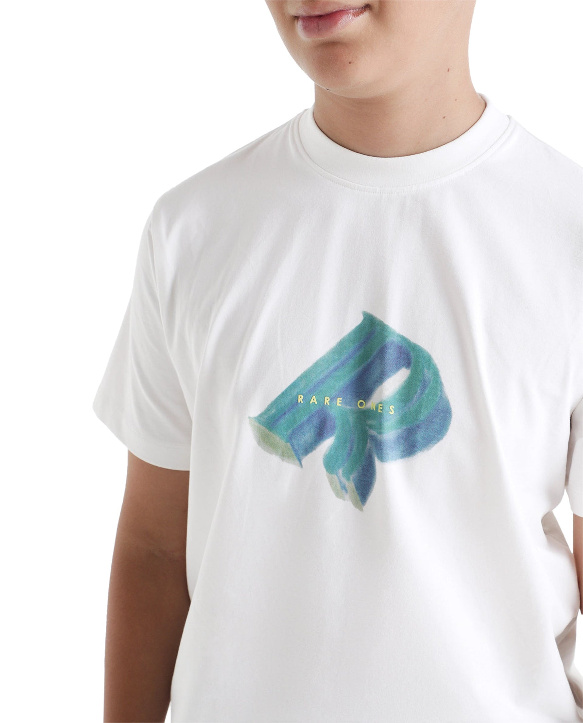 Rare Ones Boys Kimk Cotton Blend T-Shirt - Off White
