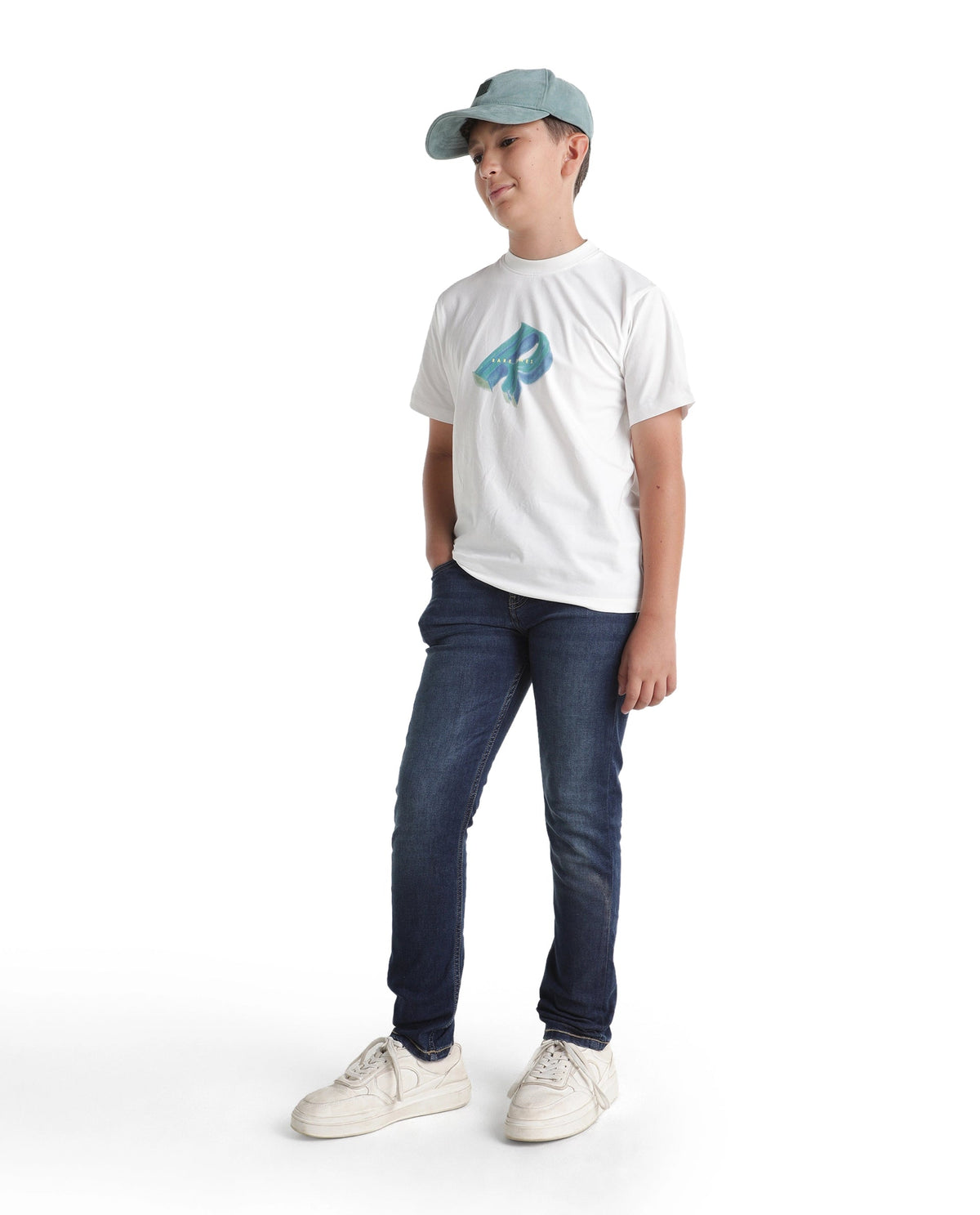Rare Ones Boys Kimk Cotton Blend T-Shirt - Off White