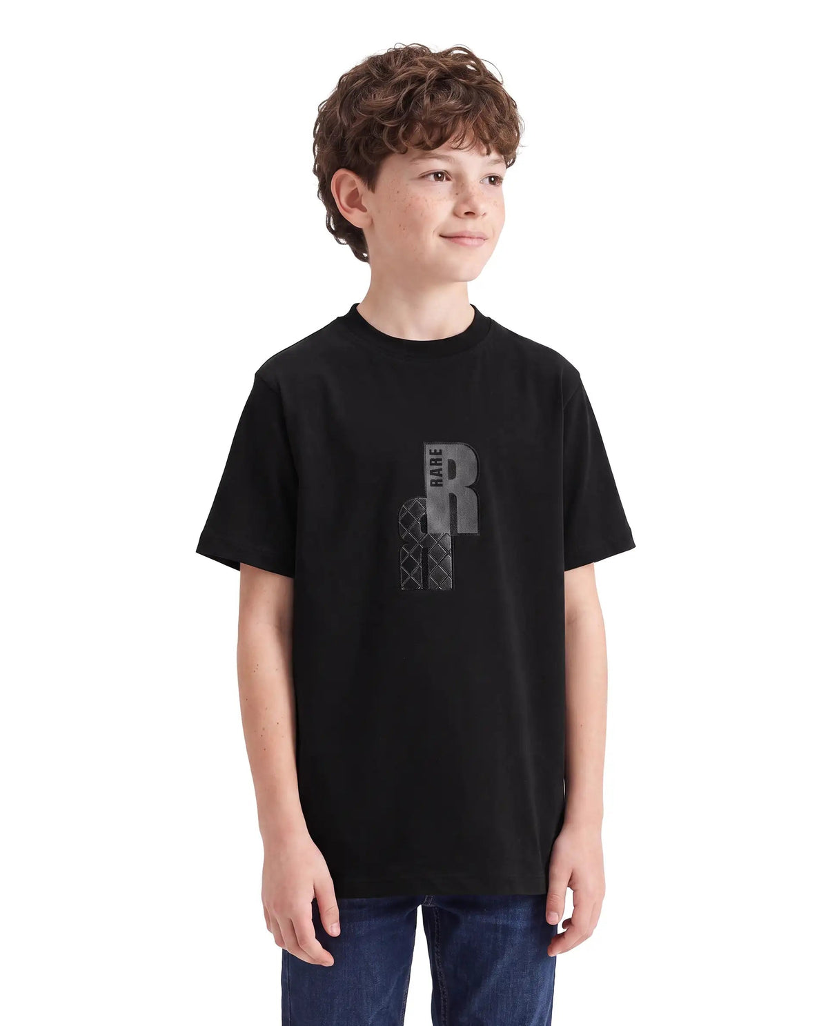 Rare Ones Boys Rovis Cotton Blend T-Shirt - Black