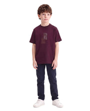 Rare Ones Boys Rovis Cotton Blend T-Shirt - Dark Maroon