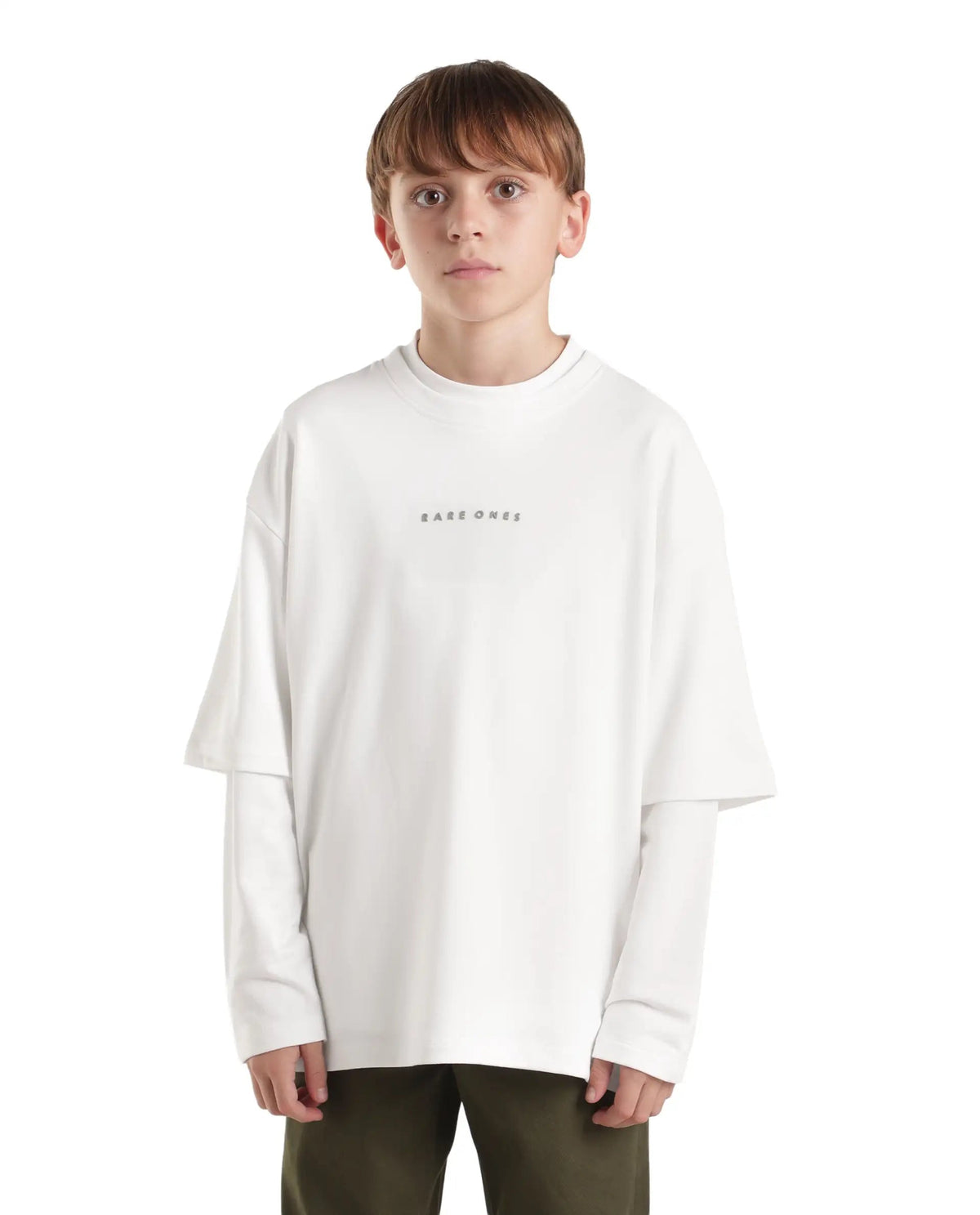 Rare Ones Boys Pete26 Cotton Blend T-Shirt - White