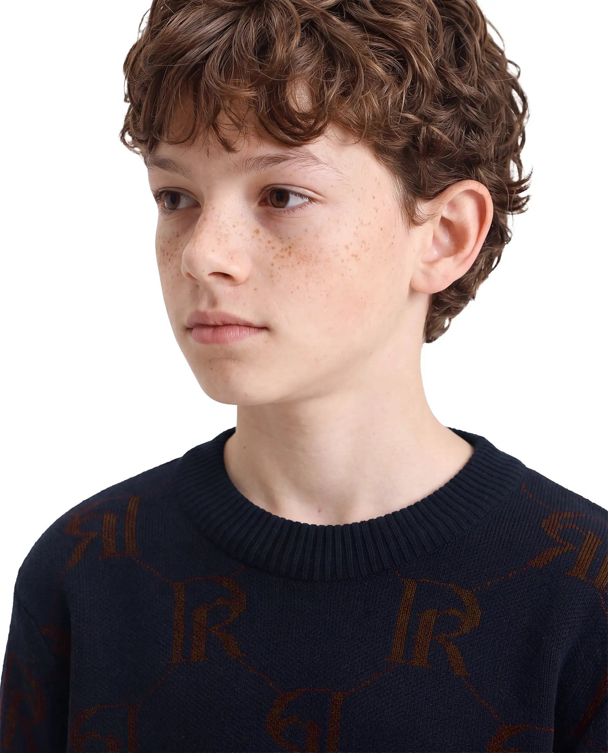 Rare Ones Boys Poston Regular Fit Acrylic Sweater - Navy