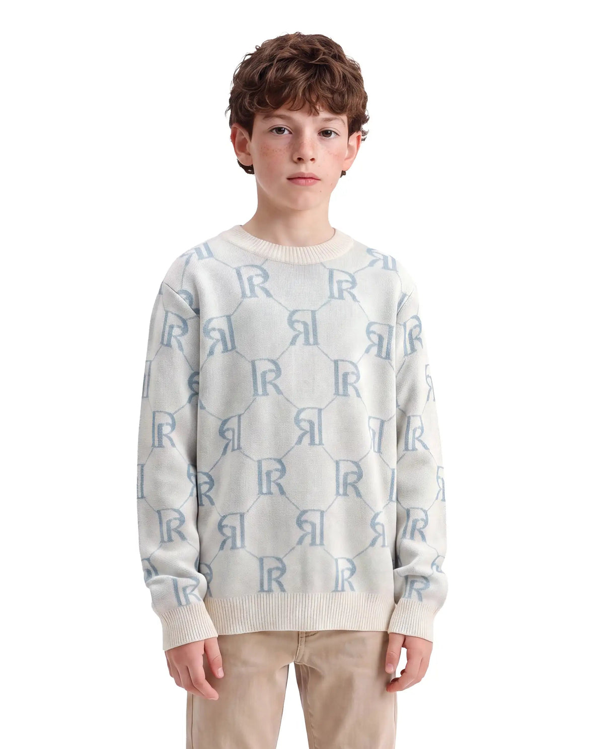 Rare Ones Boys Poston Acrylic Sweater - Off White