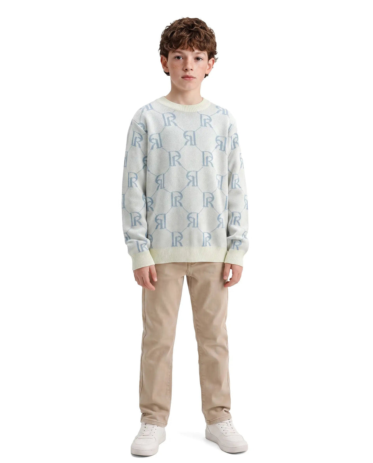 Rare Ones Boys Poston Acrylic Sweater - Off White