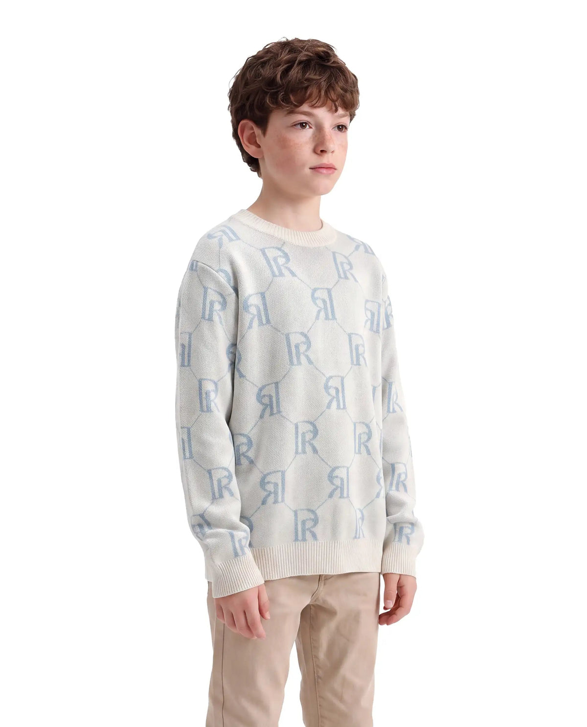 Rare Ones Boys Poston Acrylic Sweater - Off White