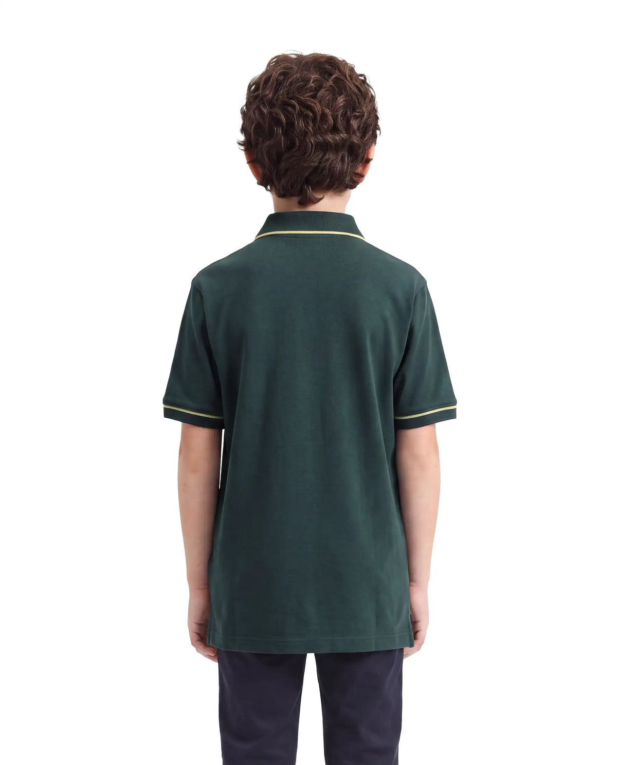 Rare Ones Boys Trax Regular Fit Cotton Polo - Dark Green