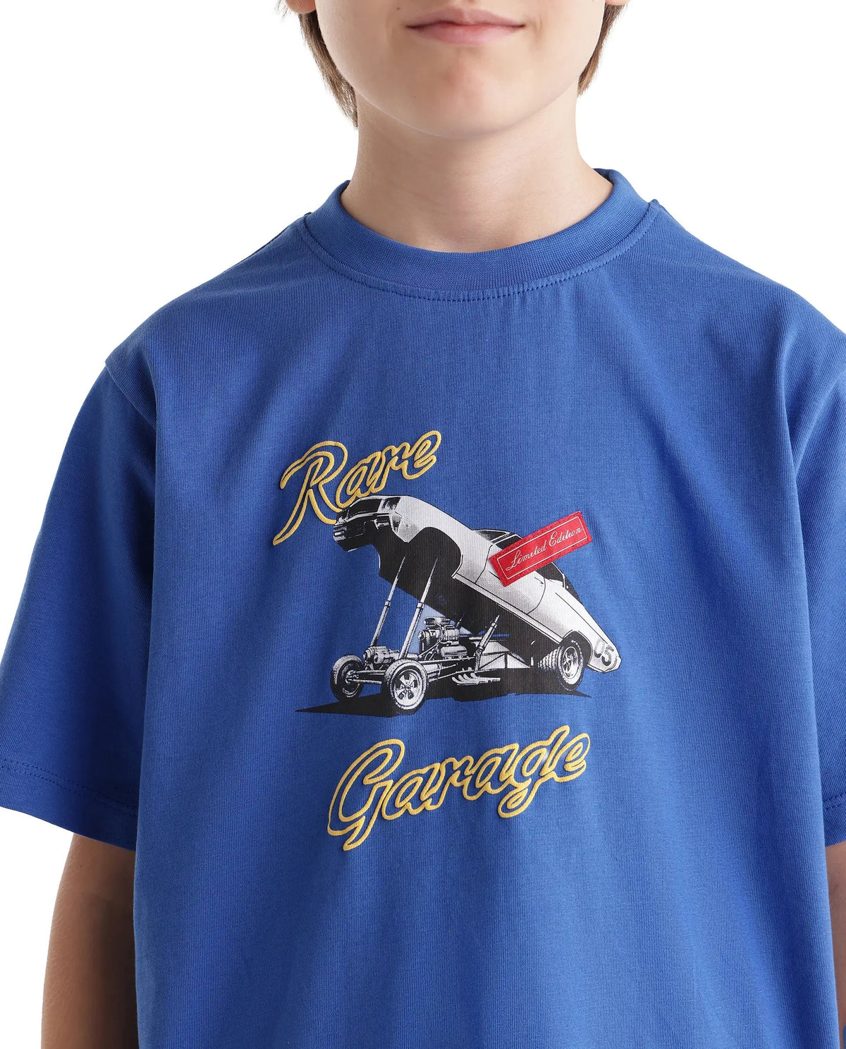 Rare Ones Boys Bowen Regular Fit Cotton T-Shirt - Blue
